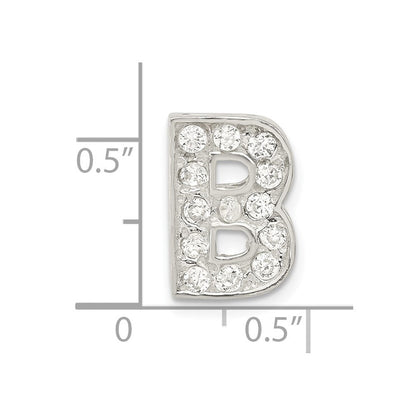 Sterlingsilber Zirkonia Initiale B Charm