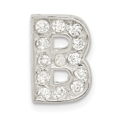Sterlingsilber Zirkonia Initiale B Charm