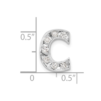Sterlingsilber Zirkonia Initiale C Charm