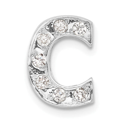 Sterlingsilber Zirkonia Initiale C Charm