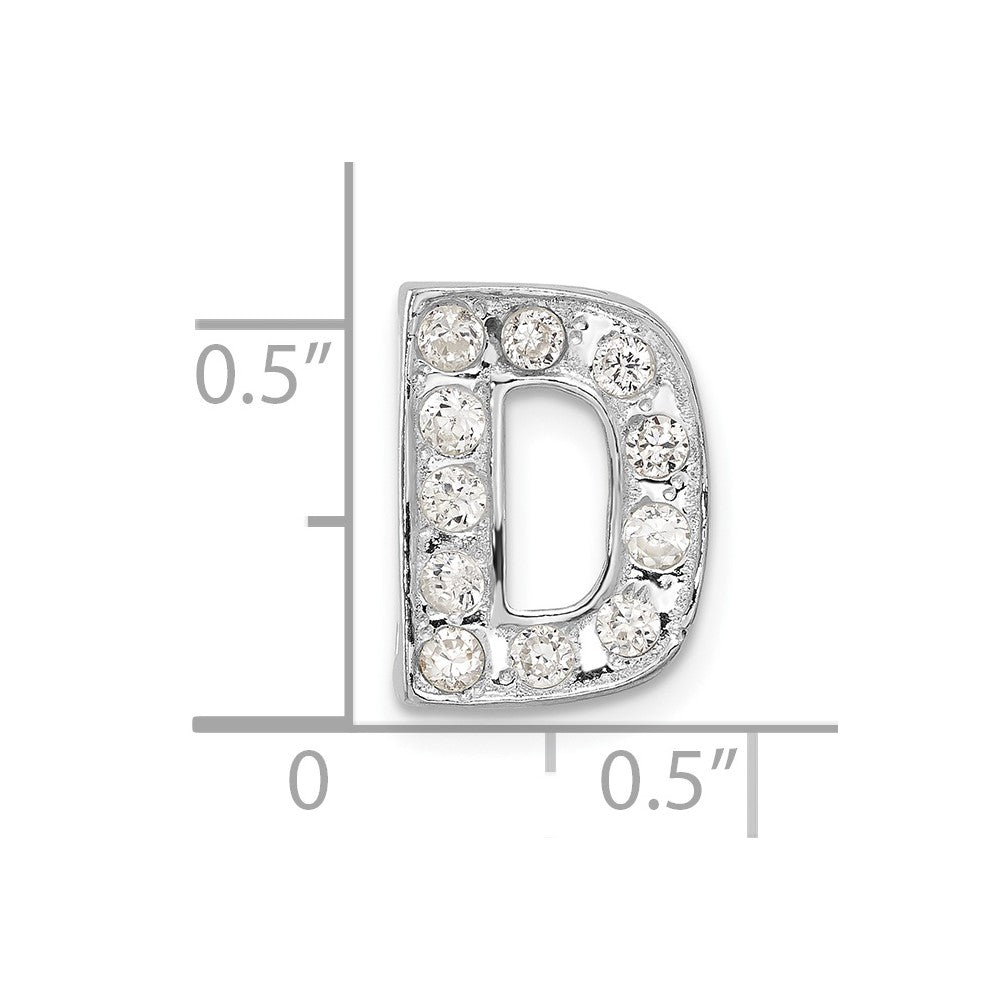 Sterlingsilber Zirkonia Initiale D Charm