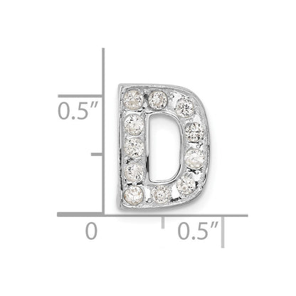 Sterlingsilber Zirkonia Initiale D Charm