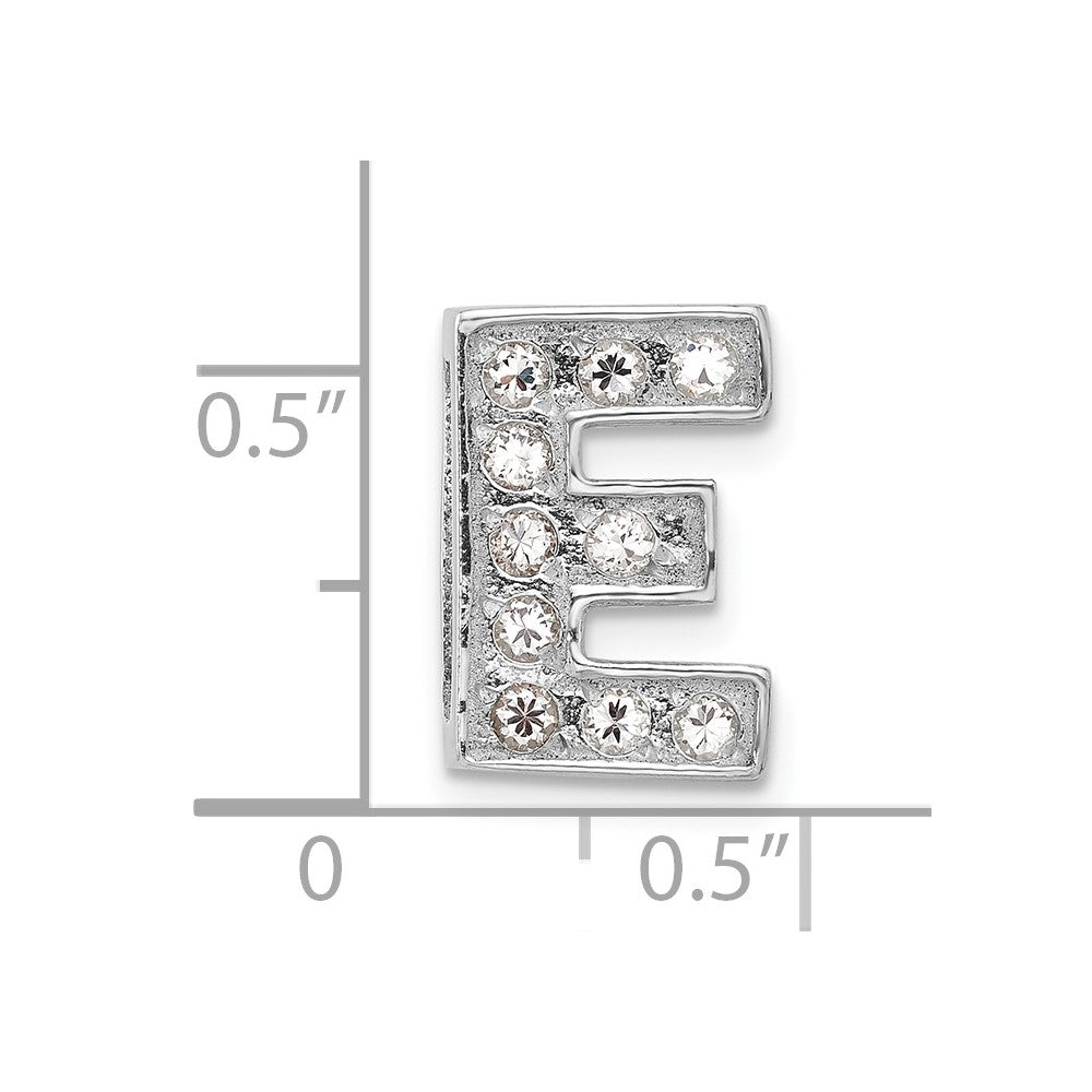 Sterlingsilber Zirkonia Initiale E Charm