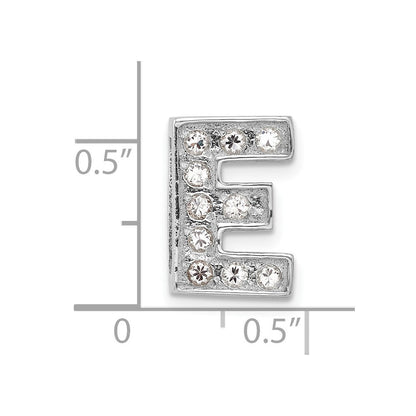 Sterlingsilber Zirkonia Initiale E Charm