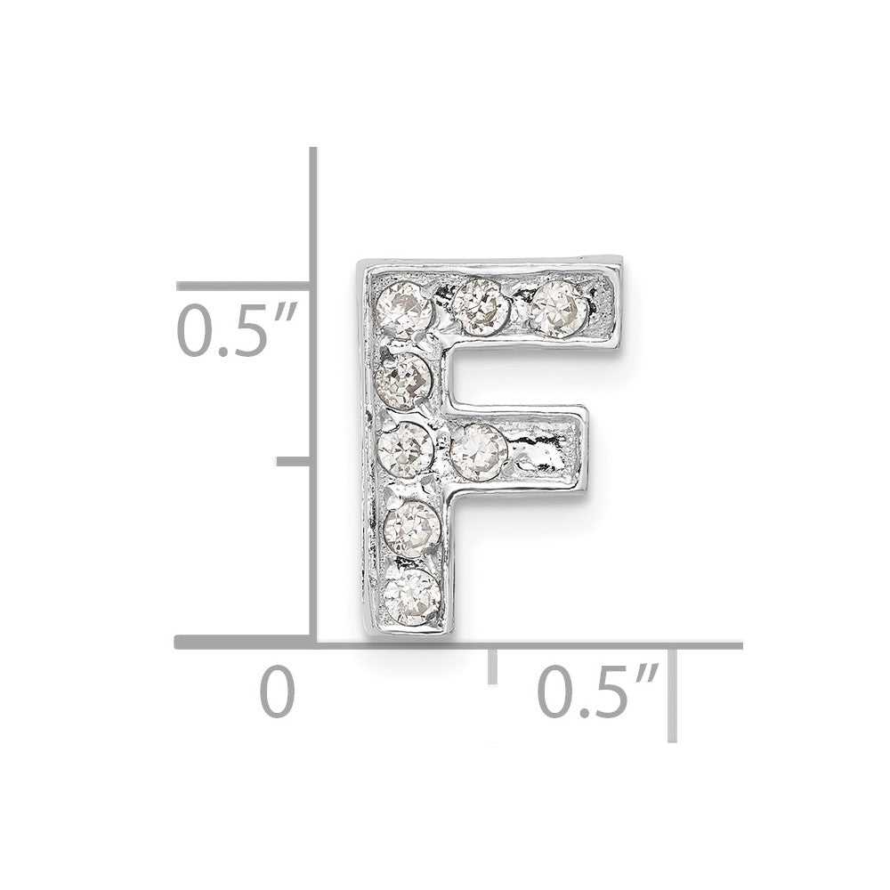 Sterlingsilber Zirkonia Initiale F Charm