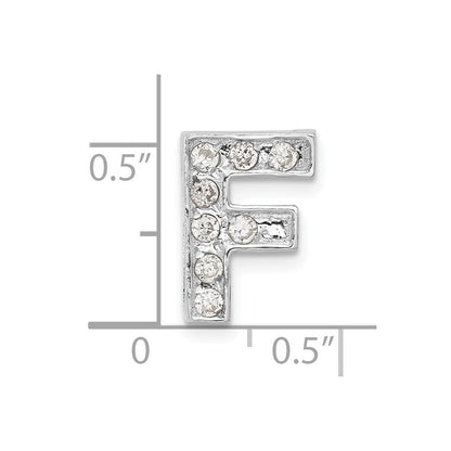 Sterlingsilber Zirkonia Initiale F Charm