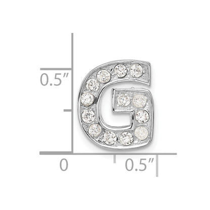 Sterlingsilber Zirkonia Initiale G Charm