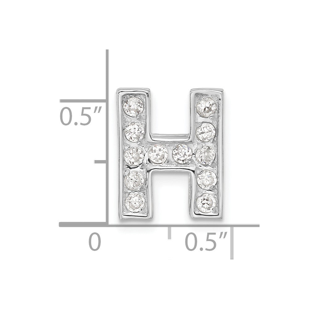 Sterlingsilber Zirkonia Initiale H Charm