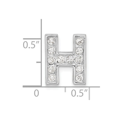 Sterlingsilber Zirkonia Initiale H Charm