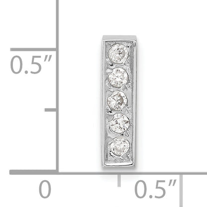 Sterlingsilber Zirkonia Initiale I Charm