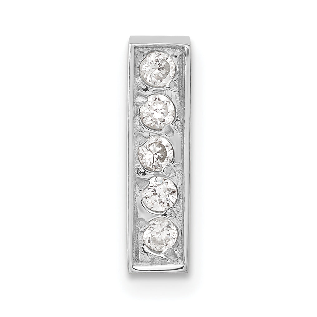 Sterlingsilber Zirkonia Initiale I Charm