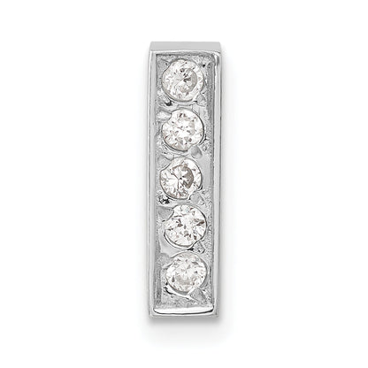 Sterlingsilber Zirkonia Initiale I Charm