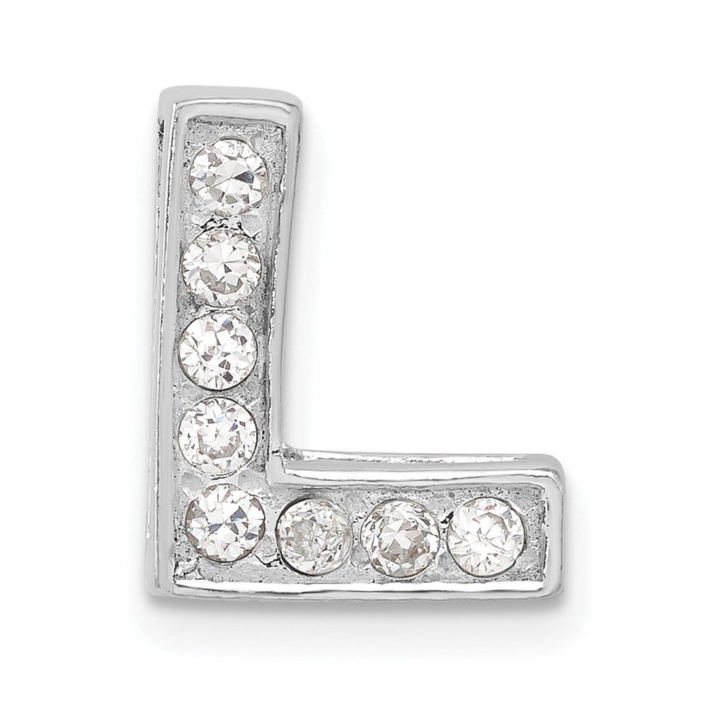 Sterlingsilber Zirkonia Initiale L Charm