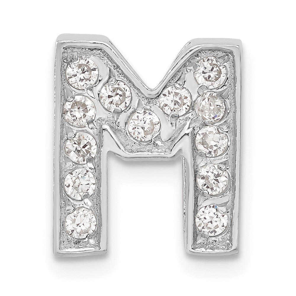Sterlingsilber Zirkonia Initiale M Charm