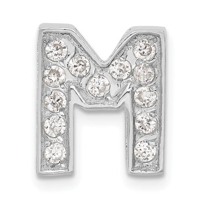 Sterlingsilber Zirkonia Initiale M Charm