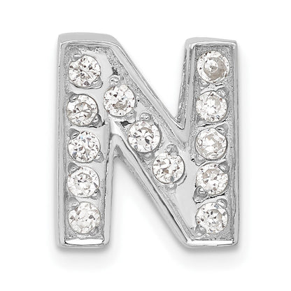 Sterlingsilber Zirkonia Initiale N Charm