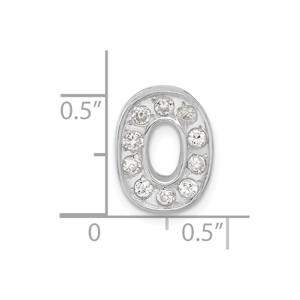 Sterlingsilber Zirkonia Initiale O Charm