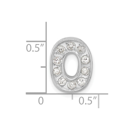 Sterlingsilber Zirkonia Initiale O Charm