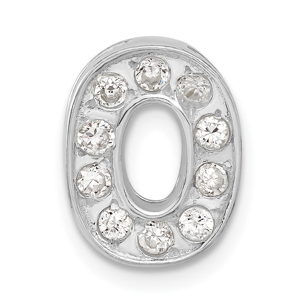 Sterlingsilber Zirkonia Initiale O Charm