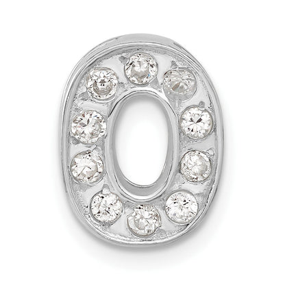 Sterlingsilber Zirkonia Initiale O Charm