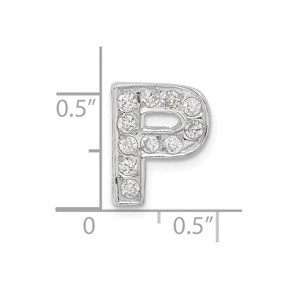 Sterlingsilber Zirkonia Initiale P Charm