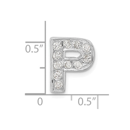 Sterlingsilber Zirkonia Initiale P Charm