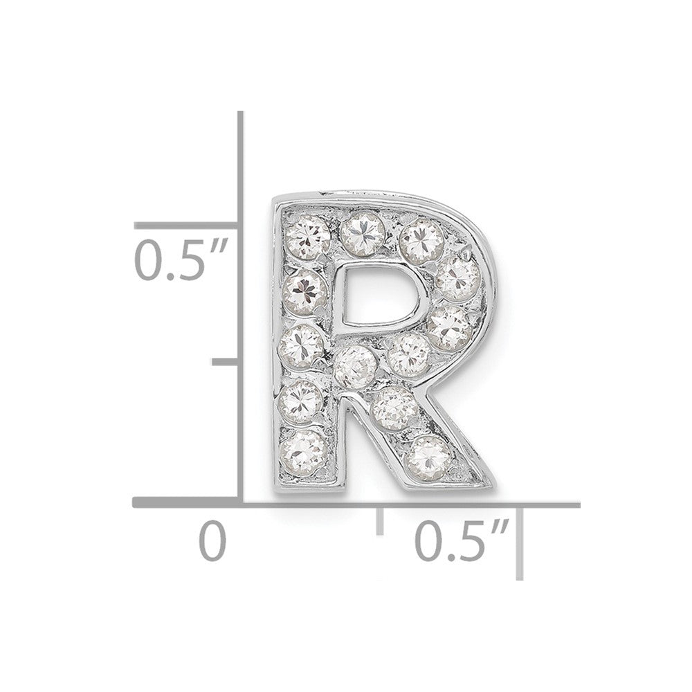 Sterlingsilber Zirkonia Initiale R Charm