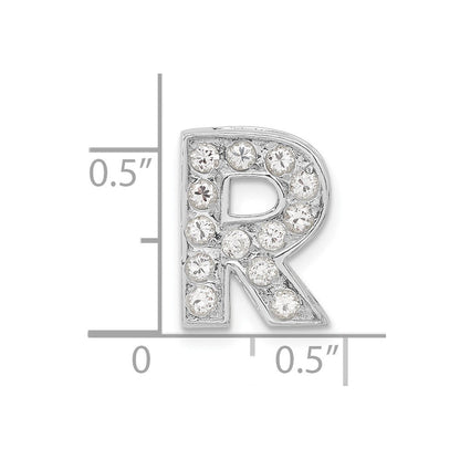 Sterlingsilber Zirkonia Initiale R Charm