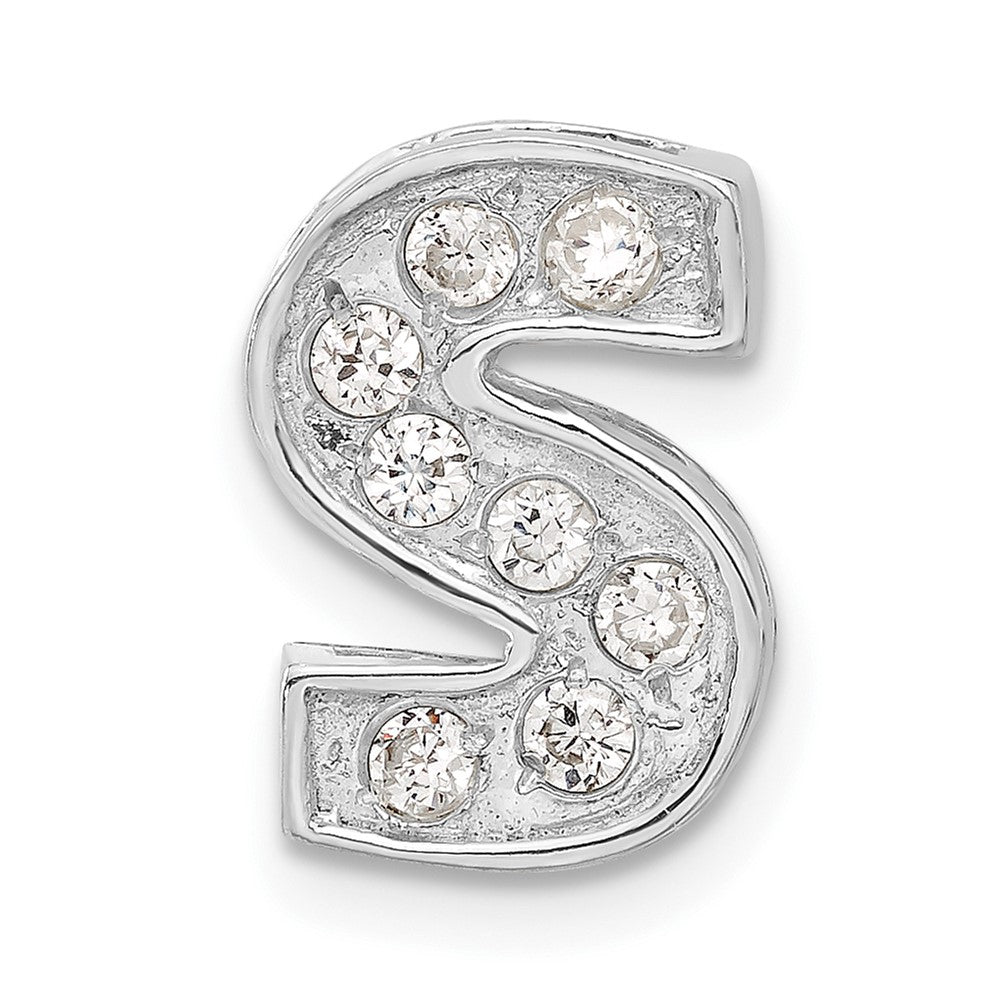 Sterlingsilber Zirkonia Initiale S Charm
