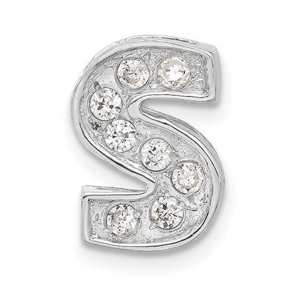 Sterlingsilber Zirkonia Initiale S Charm