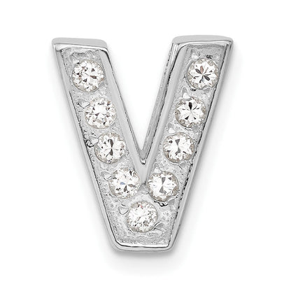 Sterlingsilber Zirkonia Initiale V Charm