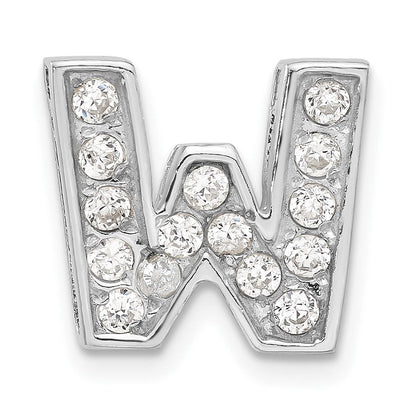 Sterlingsilber Zirkonia Initiale W Charm