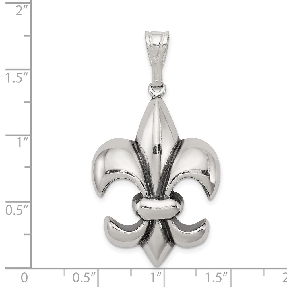 Sterlingsilber Antikisiert Fleur De Lis Anhänger