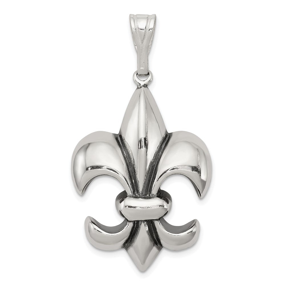 Sterlingsilber Antikisiert Fleur De Lis Anhänger