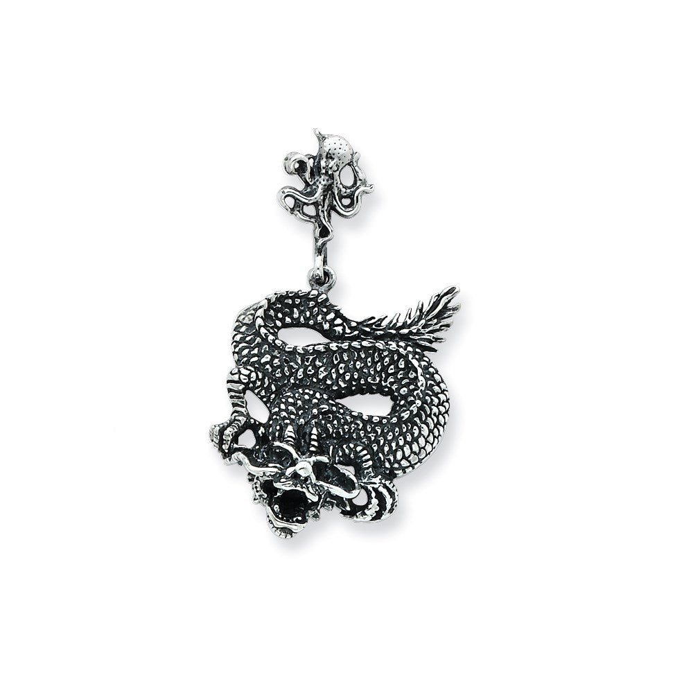 Sterlingsilber Antikisiert Drache Anhänger