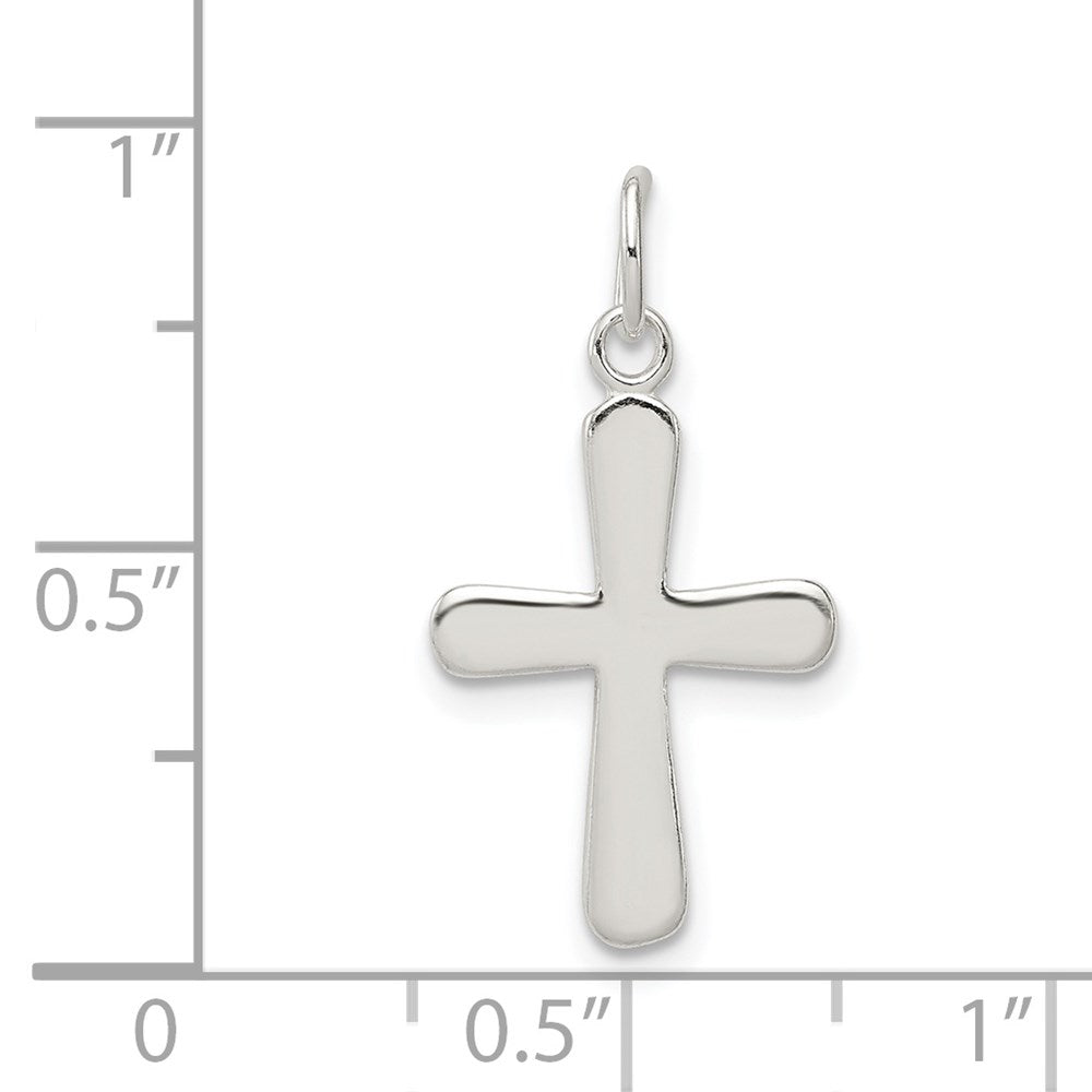 Sterlingsilber Poliert Kreuz Charm