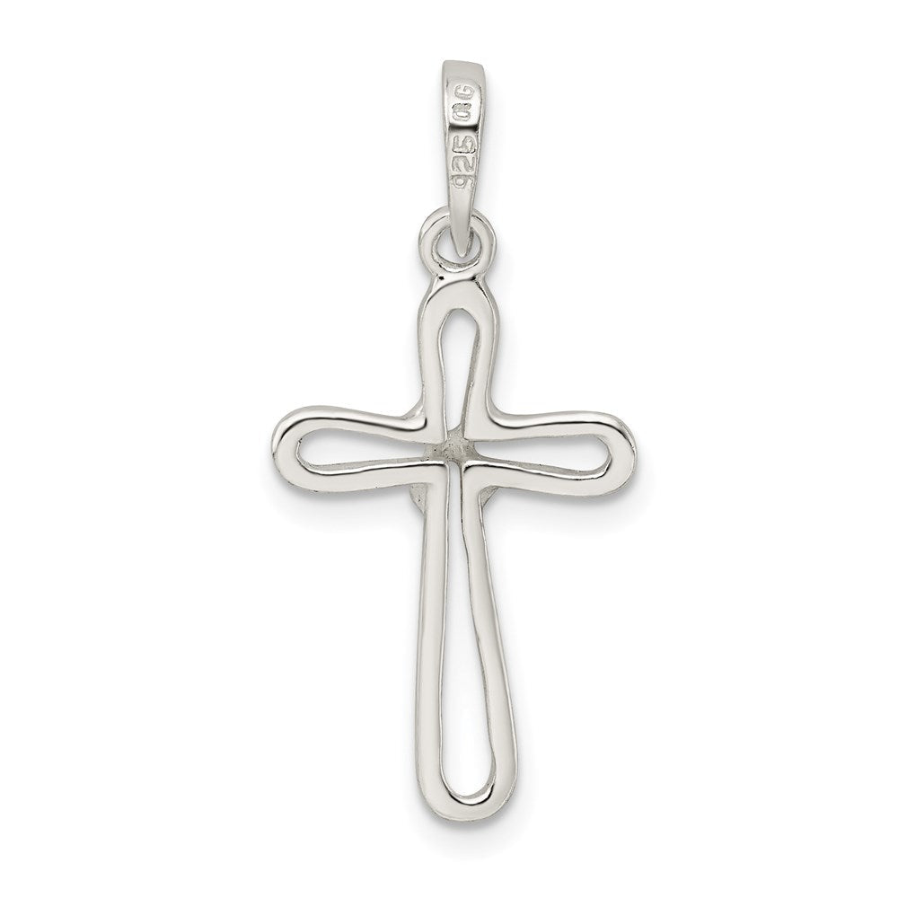 Sterlingsilber Poliert Kreuz Anhänger