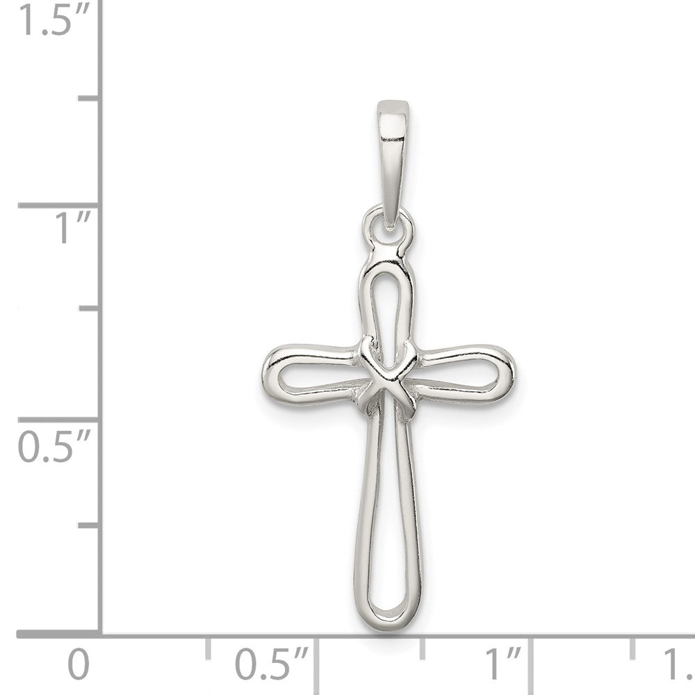 Sterlingsilber Poliert Kreuz Anhänger