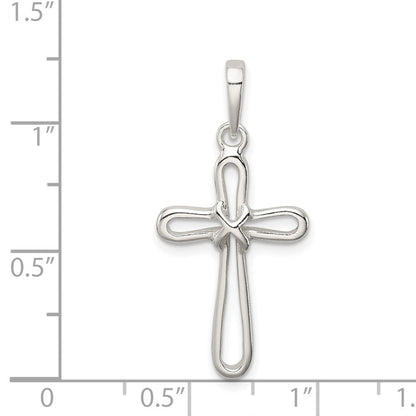 Sterlingsilber Poliert Kreuz Anhänger