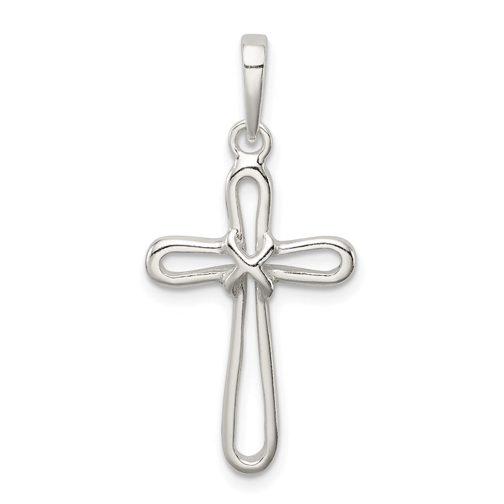 Sterlingsilber Poliert Kreuz Anhänger
