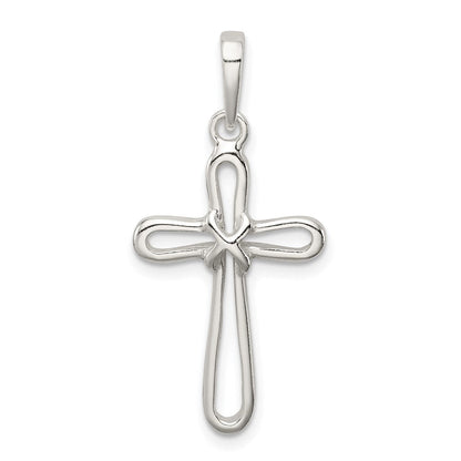 Sterlingsilber Poliert Kreuz Anhänger