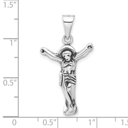 Sterlingsilber Poliert & Antikisiert Corpus (crucified Christus) Anhänger