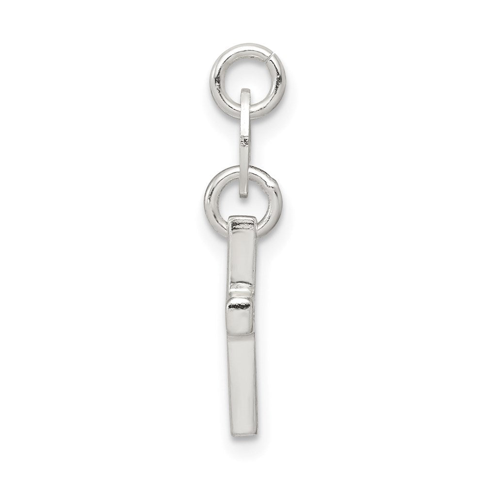 Sterlingsilber & Zirkonia Poliert Kreuz Charm