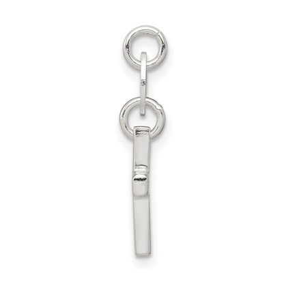Sterlingsilber & Zirkonia Poliert Kreuz Charm
