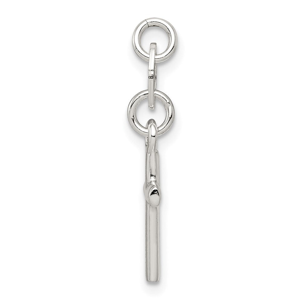 Sterlingsilber Poliert Kreuz Charm