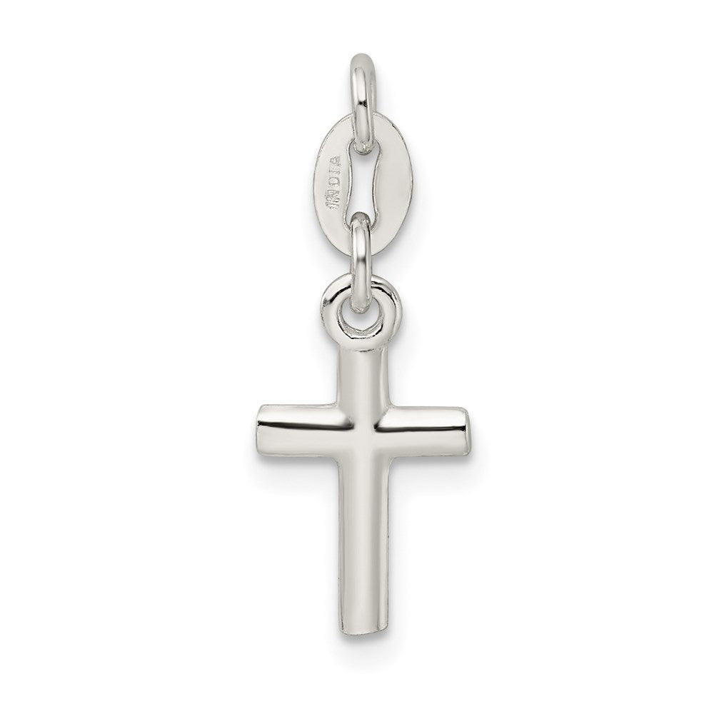Sterlingsilber Poliert Kreuz Charm