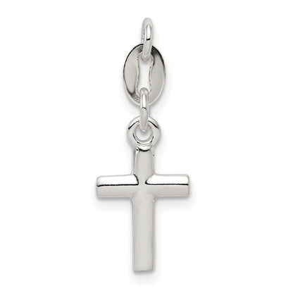 Sterlingsilber Poliert Kreuz Charm