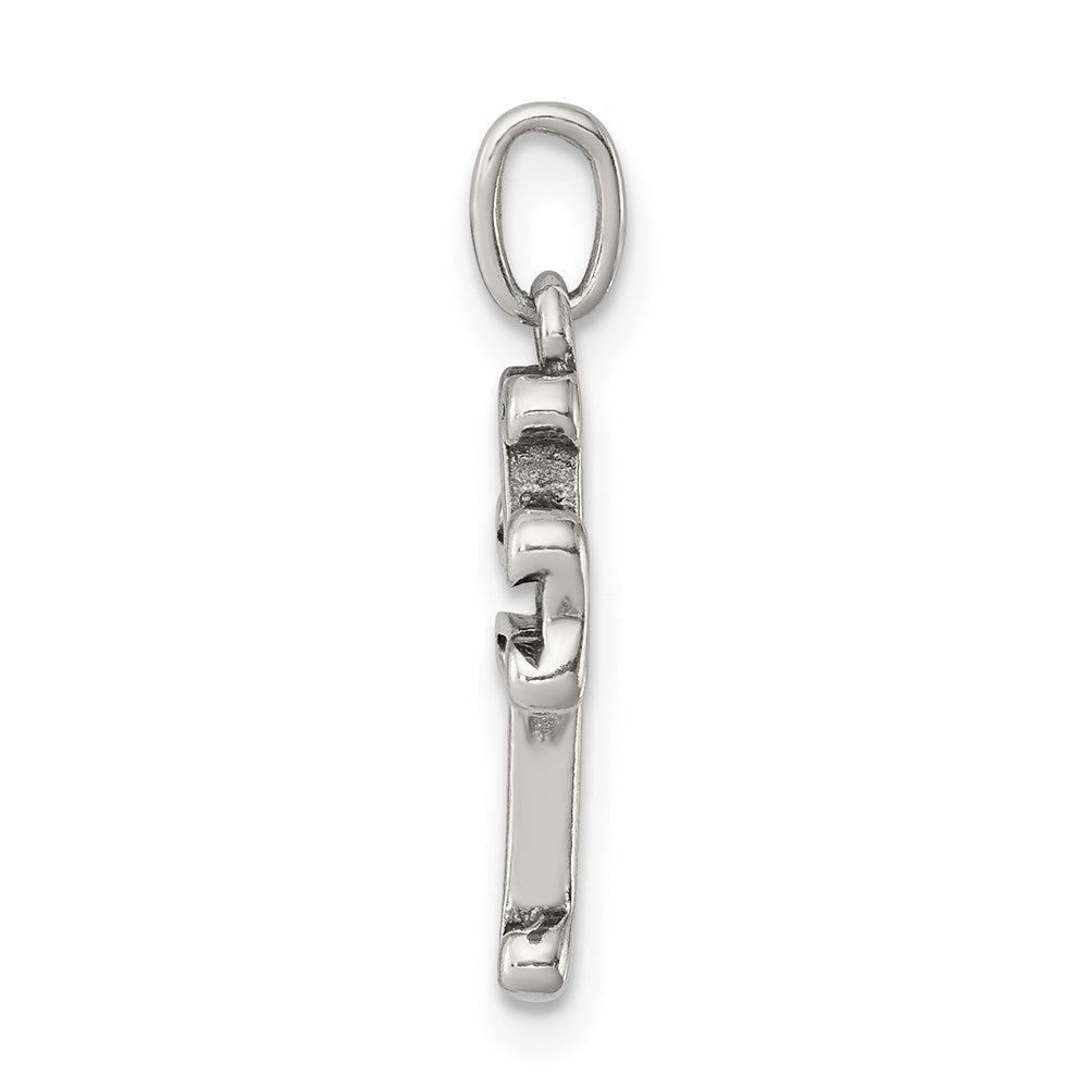 Sterlingsilber Antikisiert Kreuz Charm