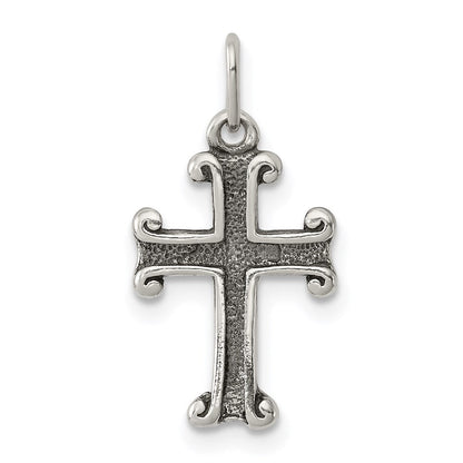 Sterlingsilber Antikisiert Kreuz Charm