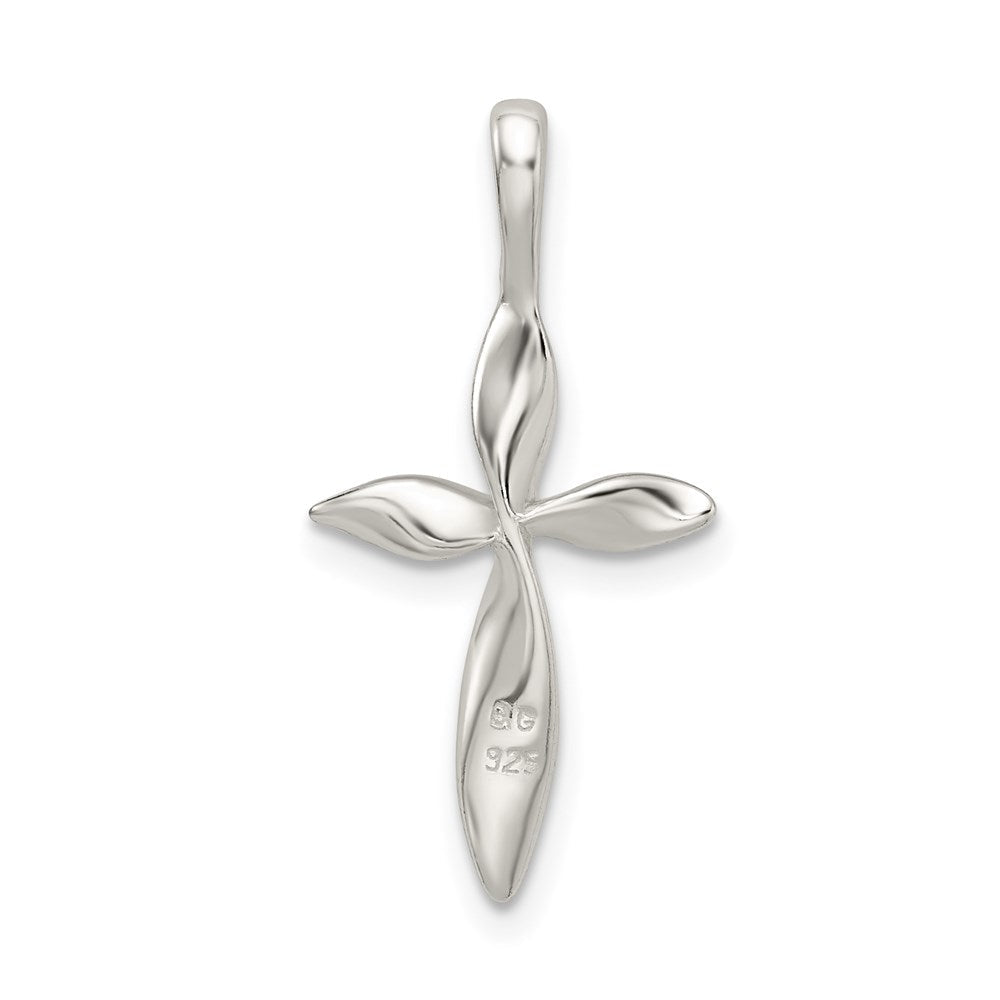 Sterlingsilber Gedreht Kreuz Anhänger